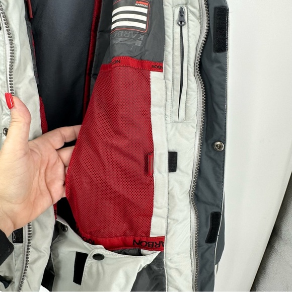 Karbon Winter Snow Ski Jacket Boys 16 Gray Yellow - Picture 11 of 15